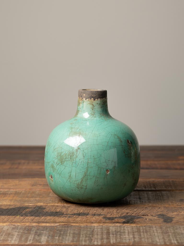Vase Céramique VERT D'EAU 15.5 cm, Chehoma