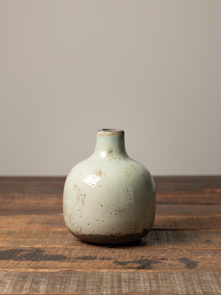 Vase grès vert-de-gris 12.5cm