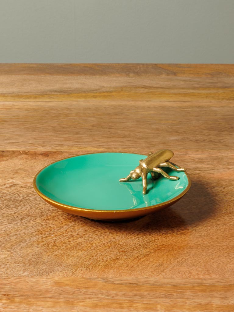 Vide poche émail vert insecte - CHEHOMA
