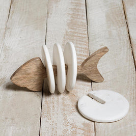 Sous-Verres Set de 4, Support Poisson, Chehoma