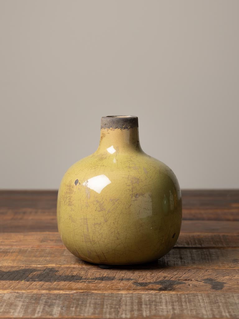 Vase Céramique VERT 15.5 cm, Chehoma