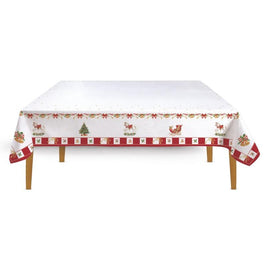 NAPPE 12 PERSONNES 100% COTON 250x145 cm CHRISTMAS TALE