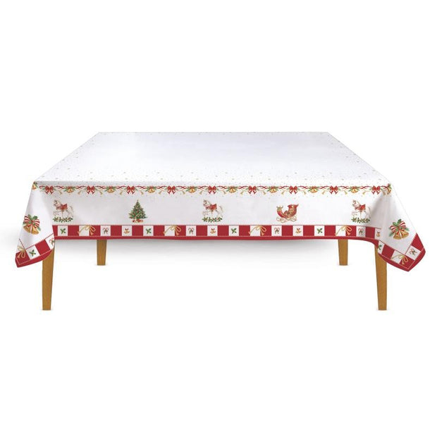 NAPPE 12 PERSONNES 100% COTON 250x145 cm CHRISTMAS TALE
