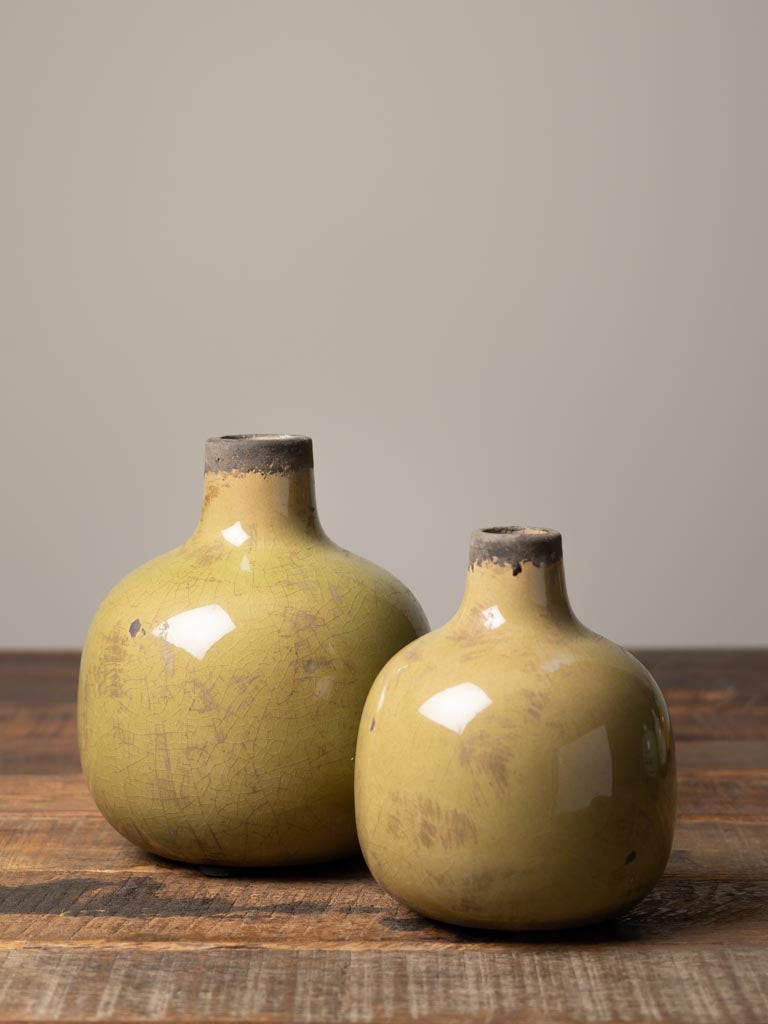 Vase Céramique VERT 15.5 cm, Chehoma