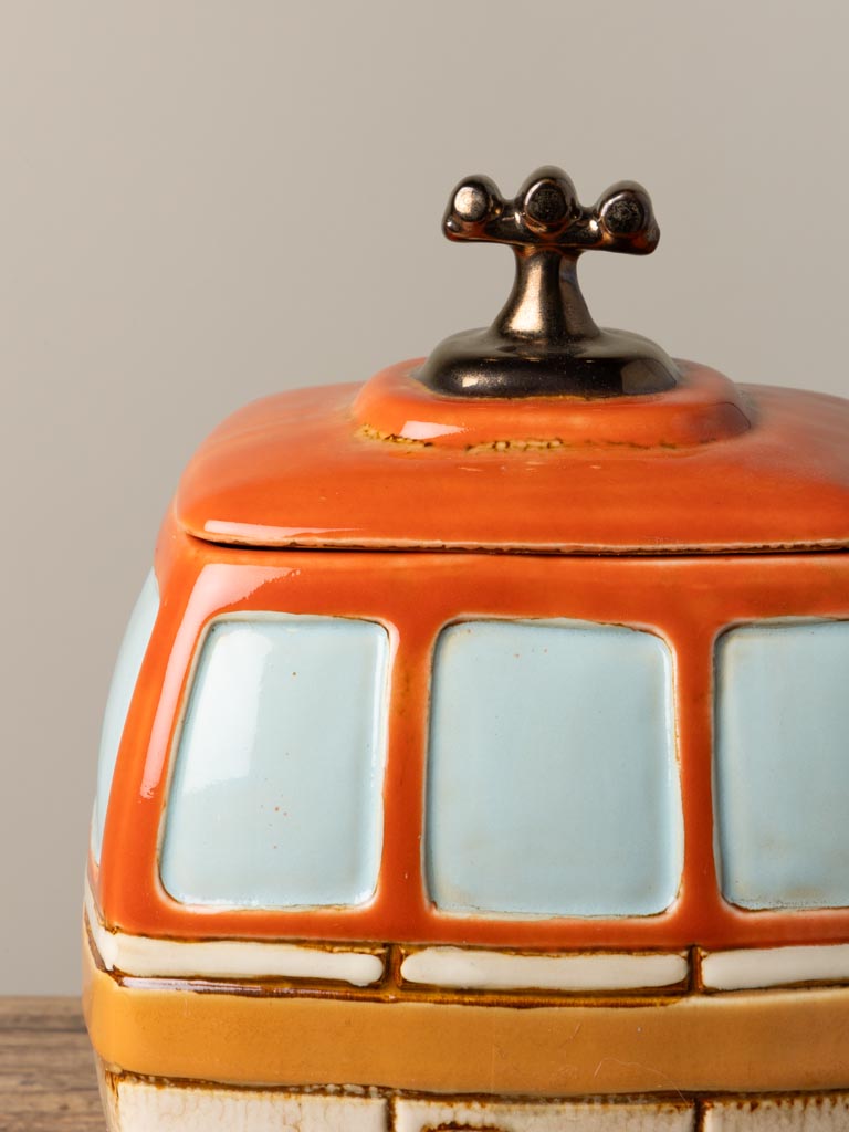 Boîte téléphérique orange - céramique