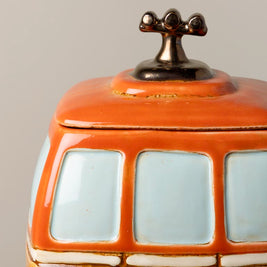Boîte téléphérique orange - céramique