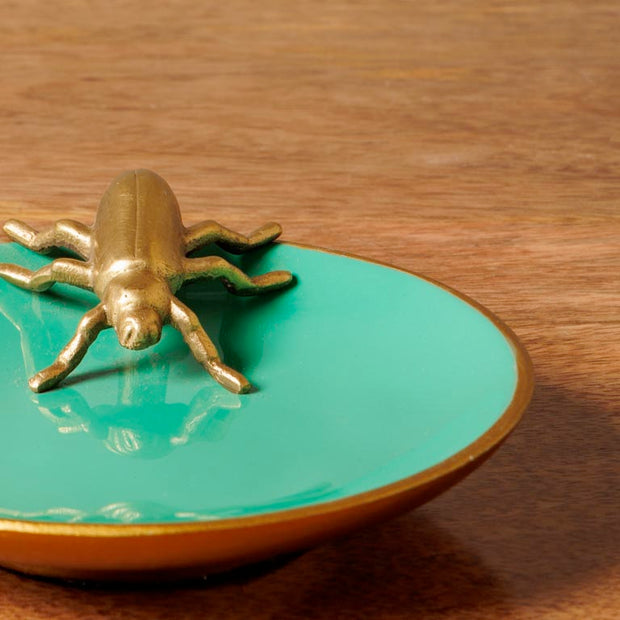 Vide poche émail vert insecte - CHEHOMA