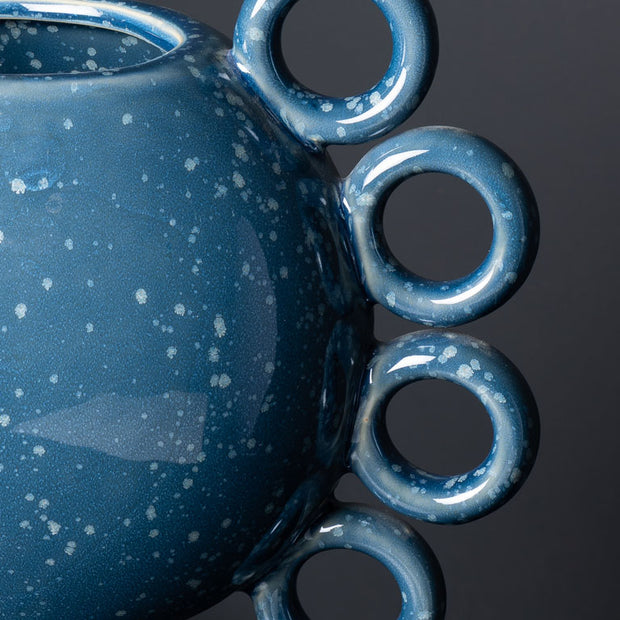 Vase bouclé bleu