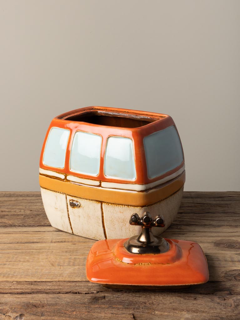 Boîte téléphérique orange - céramique