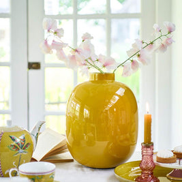 Vase en Métal en Coloris Jaune