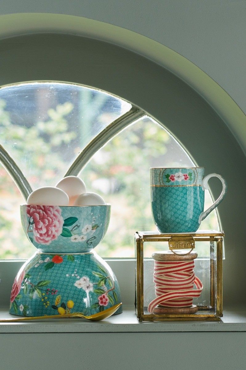 Bol Blushing Birds en Coloris Bleu 12 cm