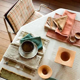NAPPE PISE - KAKI 170x170cm