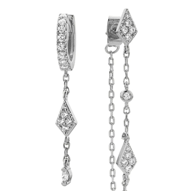 BOUCLES D'OREILLES - LOSANGE TWIN ARGENT