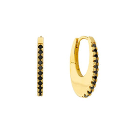 BOUCLES D'OREILLES - BLACK STELLAR