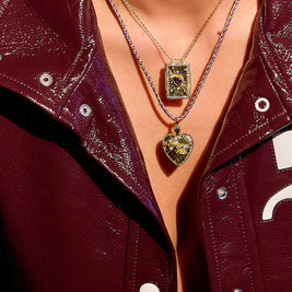 COLLIER - AMETHYST HEART BOHEME