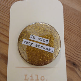 Badge In Vino very strass