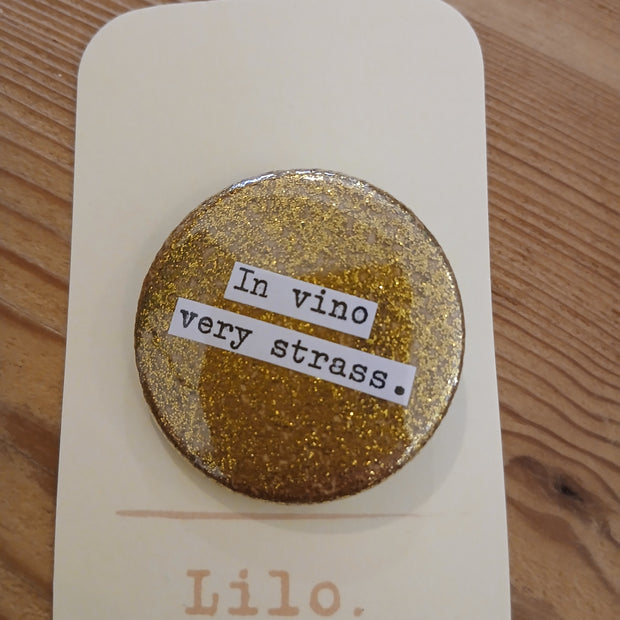 Badge In Vino very strass