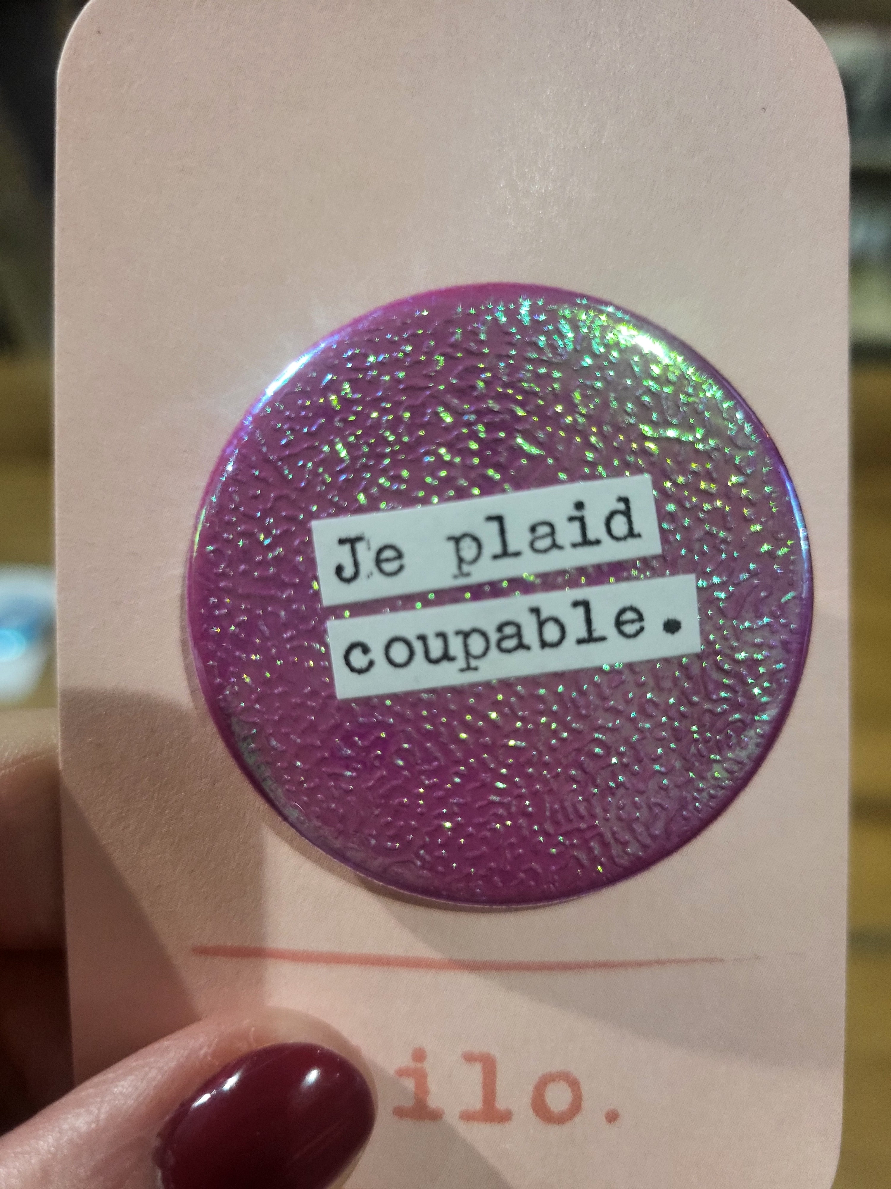 Badge Je plaid