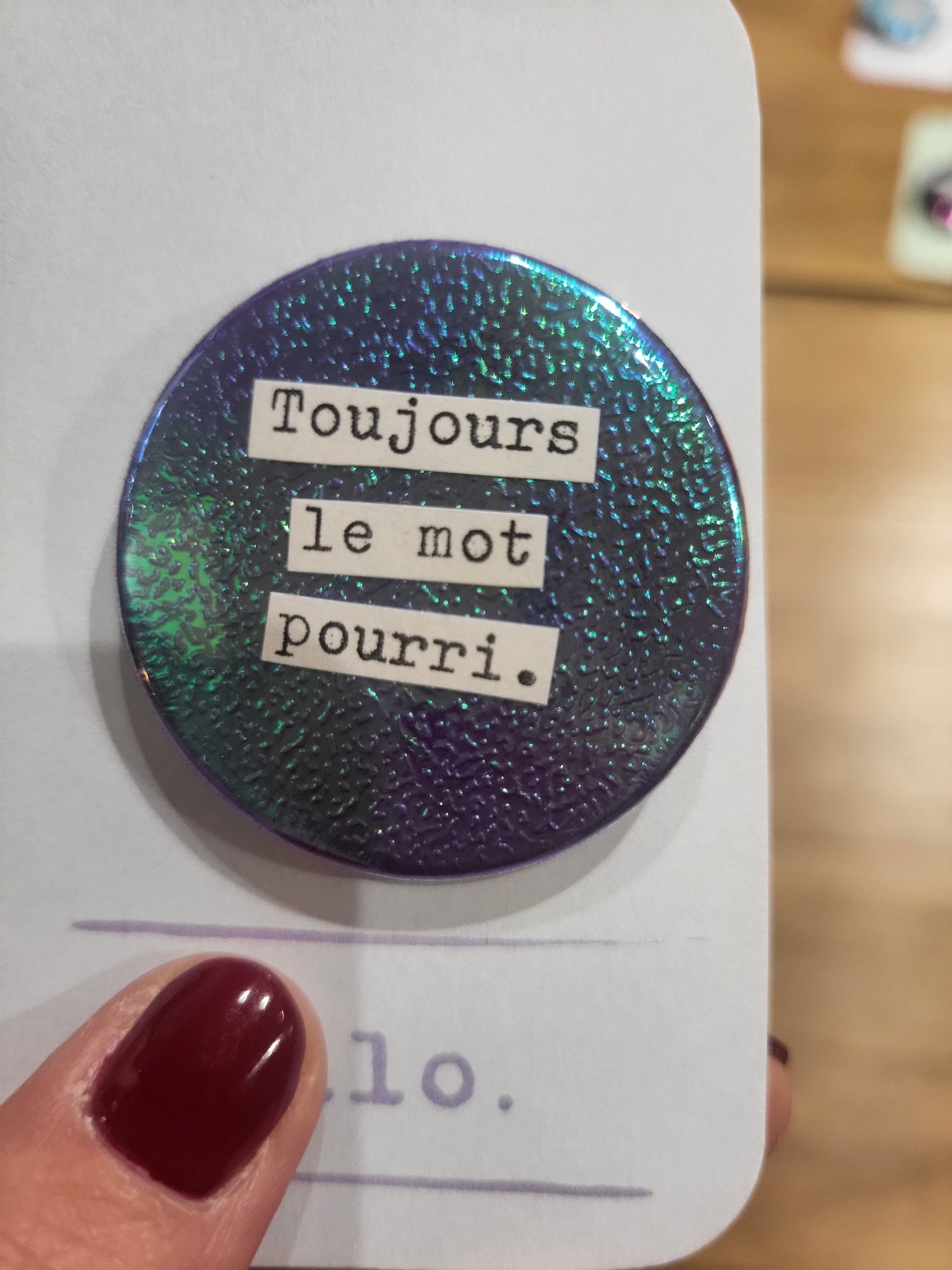 Badge Toujours le mot