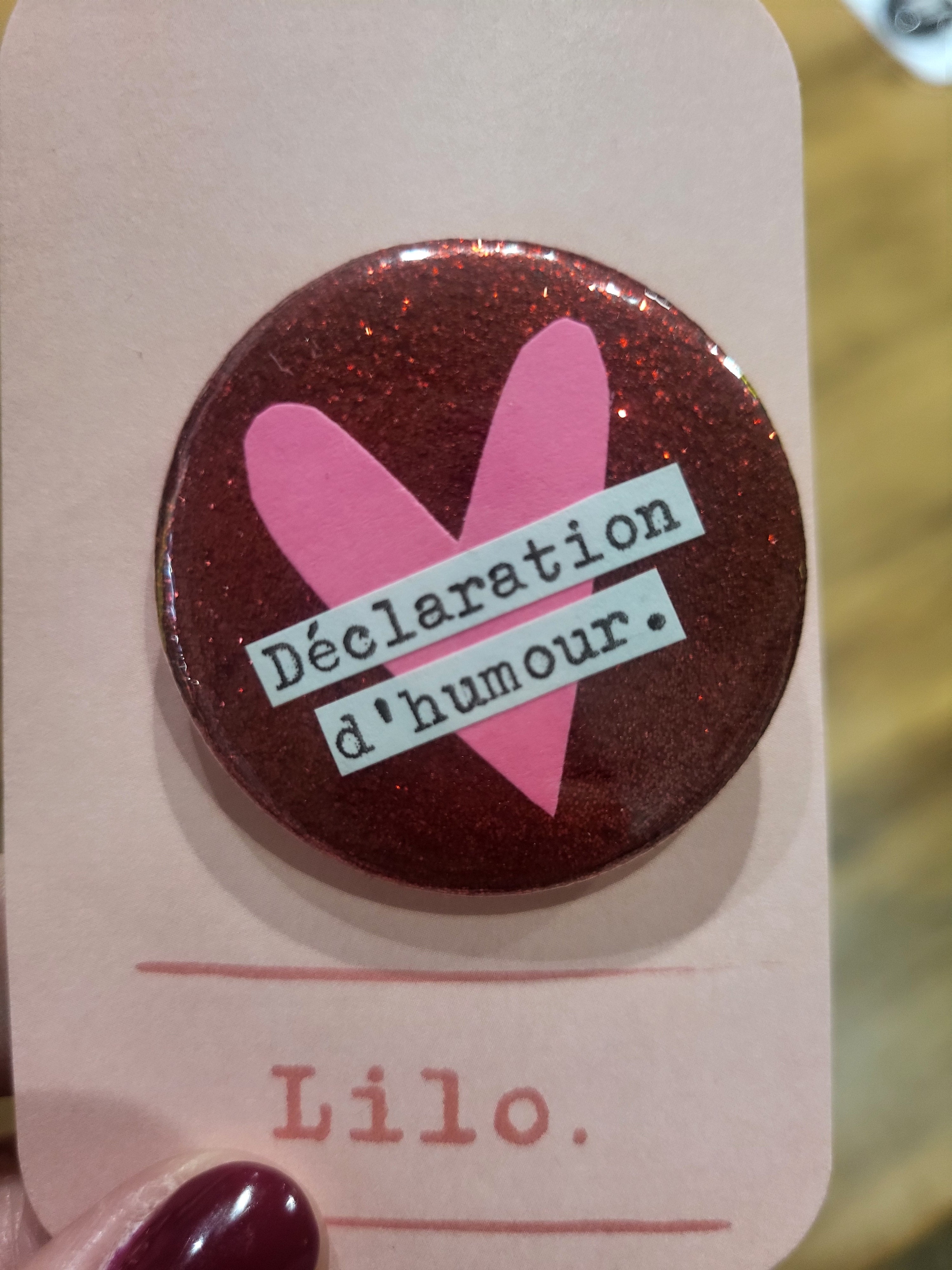 Badge Déclaration d'humour