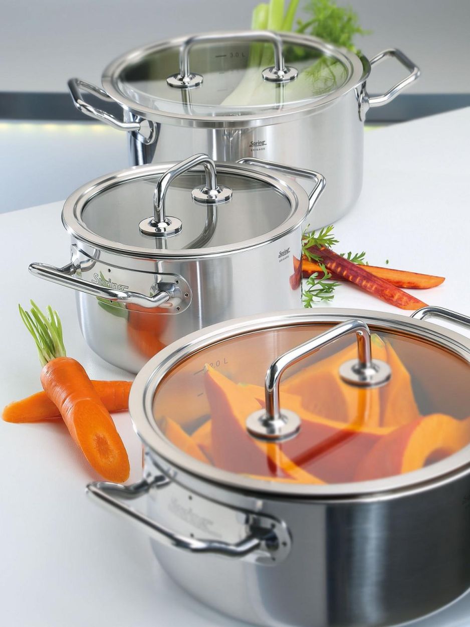 Casseroles avec couvercle : Ø 20 cm  Brigade, Spring
