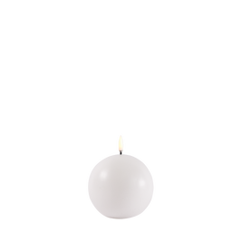 Bougie Boule 10 cm White, Uyuni