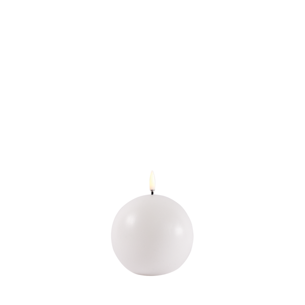 Bougie Boule 10 cm White, Uyuni