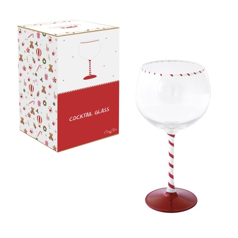 VERRE A' GIN 500 ML EN BOITE CHRISTMAS TWIST